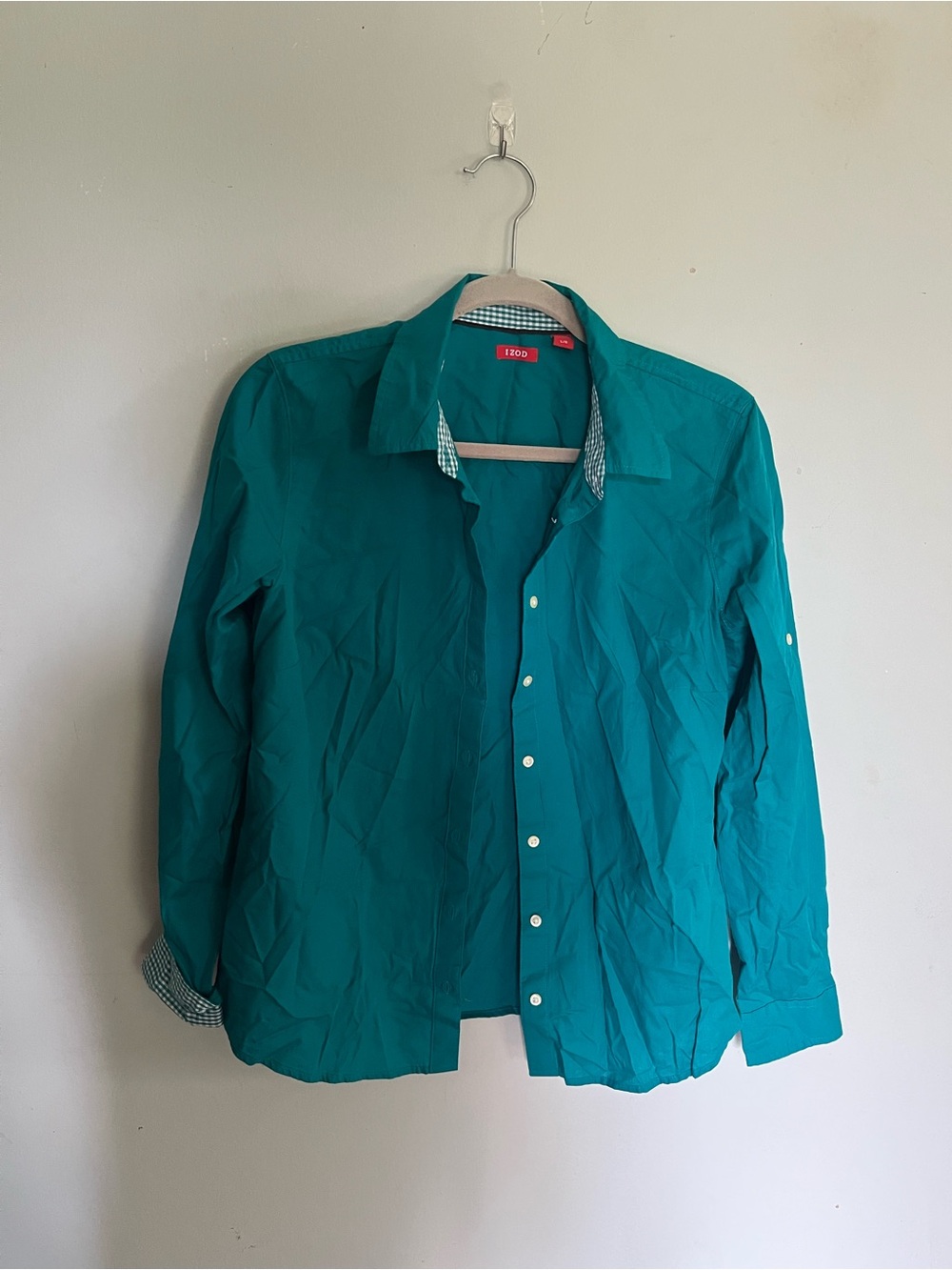 Izod Women's Teal Button-Down Shirt